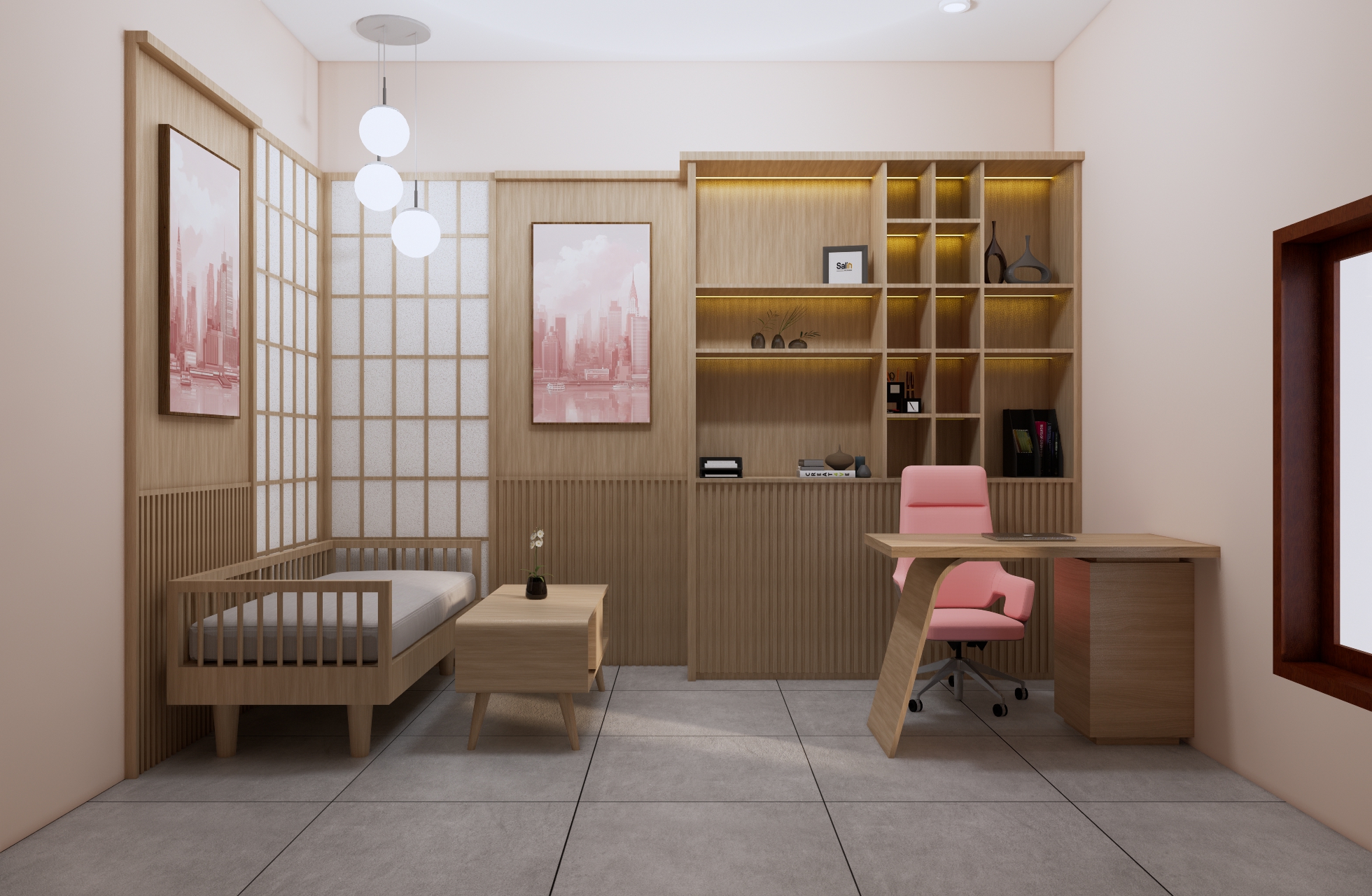 Japandi Modern Room Office