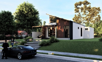 Design Fasad Rumah Tropical Modern